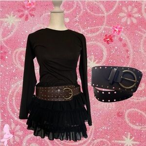 Brown Belt with Gold Detailing